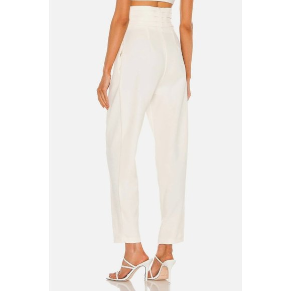 NONchalant Cream High-Waisted Trousers - Picture 2 of 8